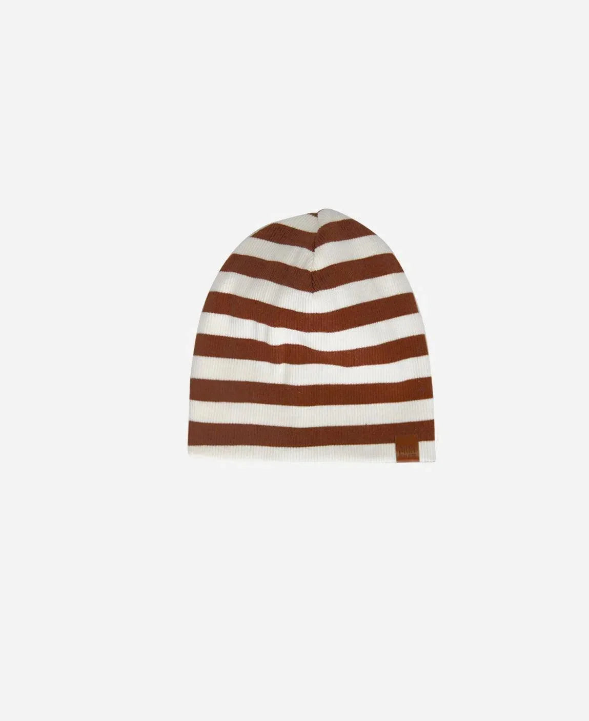 Gorro Infantil Canelado Unissex Listras Caramelo e Branco Off - MiniMalista Baby - 0.3, b2b, black-friday, com-desconto-mm10, Frio, Menino, Neutro, Unissex, Winter Sale 30% -bebê-minimalista-estiloso