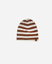 Gorro Infantil Canelado Unissex Listras Caramelo e Branco Off - MiniMalista Baby - 0.3, b2b, black-friday, com-desconto-mm10, Frio, Menino, Neutro, Unissex, Winter Sale 30% -bebê-minimalista-estiloso