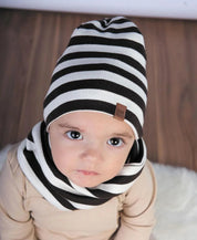 Gorro Infantil Canelado Unissex Listras Preto e Branco - MiniMalista Baby - 0.3, b2b, black-friday, com-desconto-mm10, Frio, Menino, Neutro, Unissex, Winter Sale 30% -bebê-minimalista-estiloso