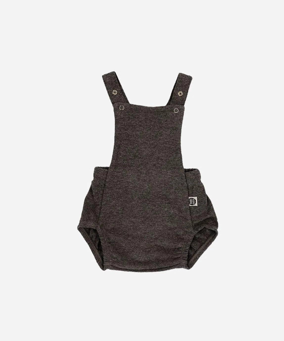Jardineira de Bebê Unissex MiniMalista Liso | Mescla Escuro - MiniMalista Baby - 0.3, b2b, Baby, black-friday, Calor, com-desconto-mm10, Menino, SALE-FINAL, tab-tam-jardineiras, ultimas-peças, Verão -bebê-minimalista-estiloso