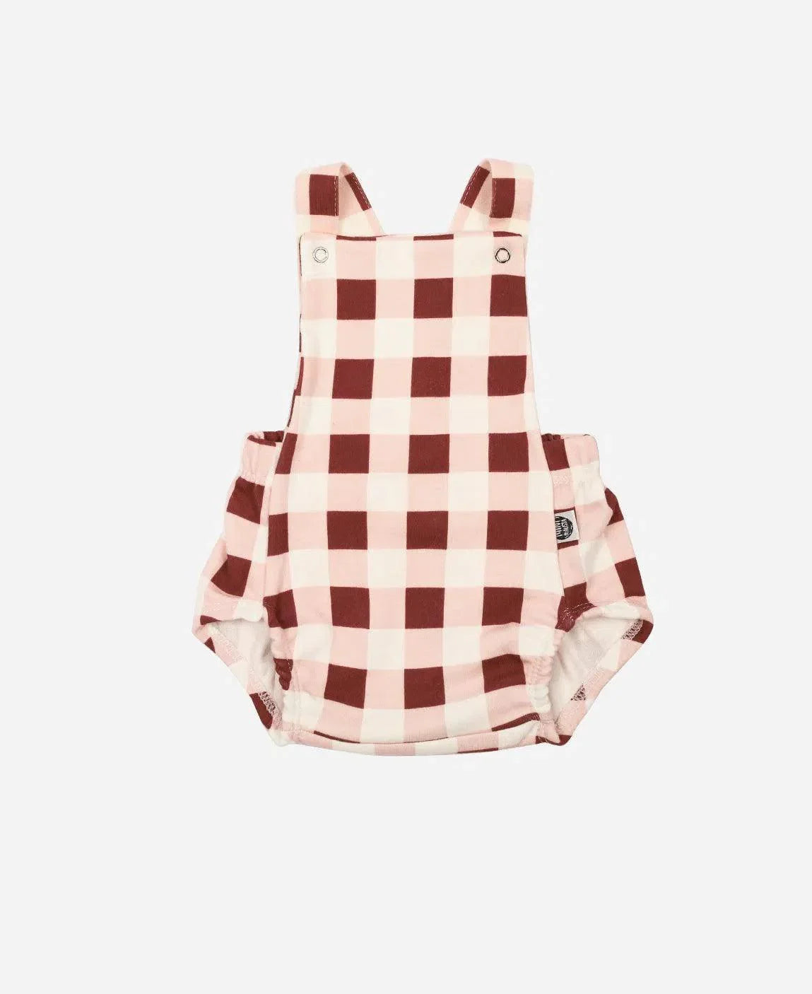 Jardineira de Bebê Unissex Vichy Wine - MiniMalista Baby - 0, b2b, Baby, Calor, Christmas, com-desconto-mm10, Menina, natal, outlet, SALE-FINAL, tab-tam-jardineiras, Verão, Xmas -bebê-minimalista-estiloso