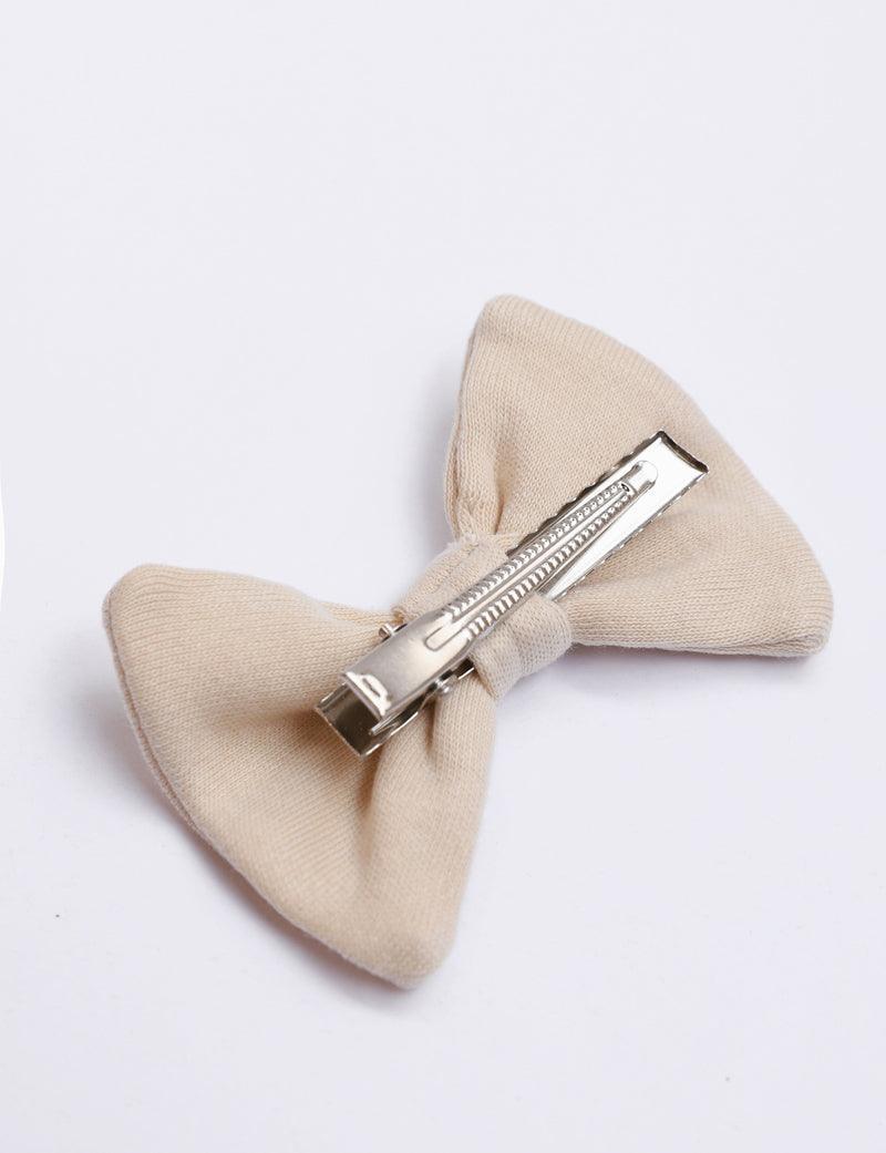 Laço de Cabelo com Clip MiniMalista | Liso Sand - MiniMalista Baby - 0.3, b2b, Baby, black-friday, com-desconto-mm10, laço-clip, Meia Estação, Menina -bebê-minimalista-estiloso