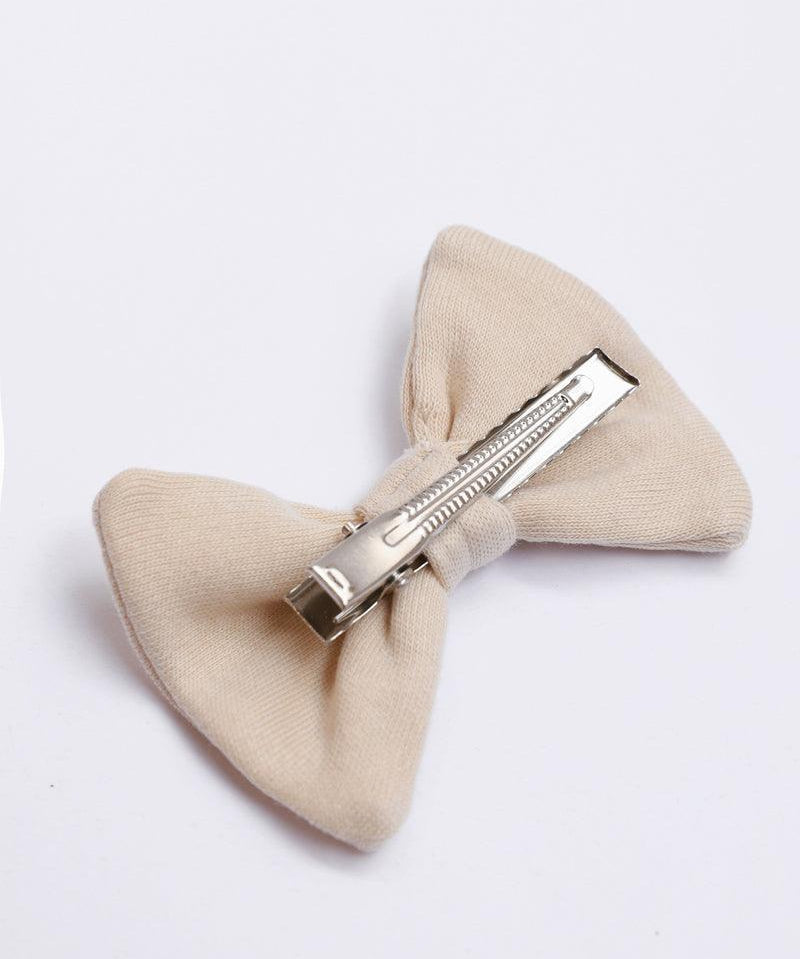 Laço de Cabelo com Clip MiniMalista | Liso Sand - MiniMalista Baby - 0.3, b2b, Baby, black-friday, com-desconto-mm10, laço-clip, Meia Estação, Menina -bebê-minimalista-estiloso