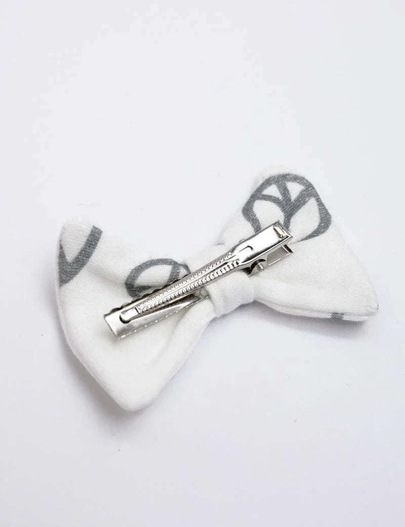 Laço de Cabelo com Clip | Peace and Love - MiniMalista Baby - 0.3, b2b, Baby, black-friday, com-desconto-mm10, laço-clip, Meia Estação, Menina -bebê-minimalista-estiloso