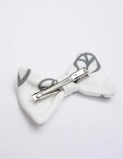 Laço de Cabelo com Clip | Peace and Love - MiniMalista Baby - 0.3, b2b, Baby, black-friday, com-desconto-mm10, laço-clip, Meia Estação, Menina -bebê-minimalista-estiloso