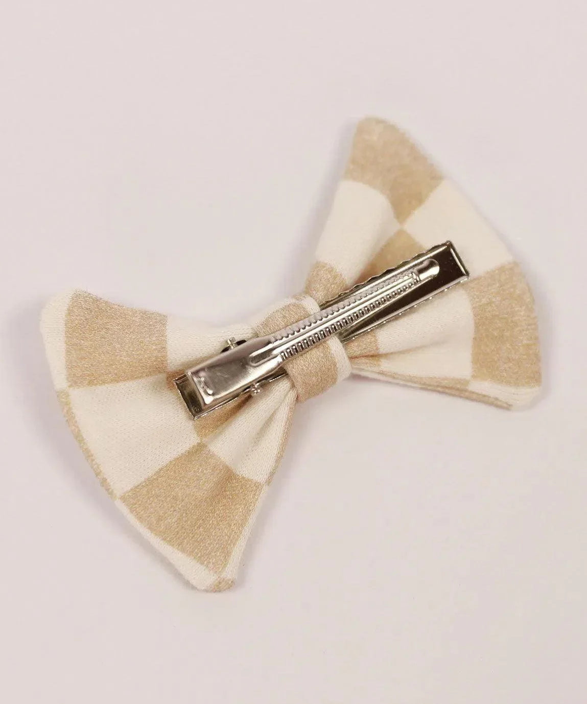 Laço de Cabelo com Clip | Racer Beige - MiniMalista Baby - 0.3, b2b, Baby, black-friday, com-desconto-mm10, laço-clip, Meia Estação, Menina -bebê-minimalista-estiloso