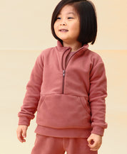 Conjunto Blusão e Calça Infantil Quentinho Soft | Liso Dark Rose