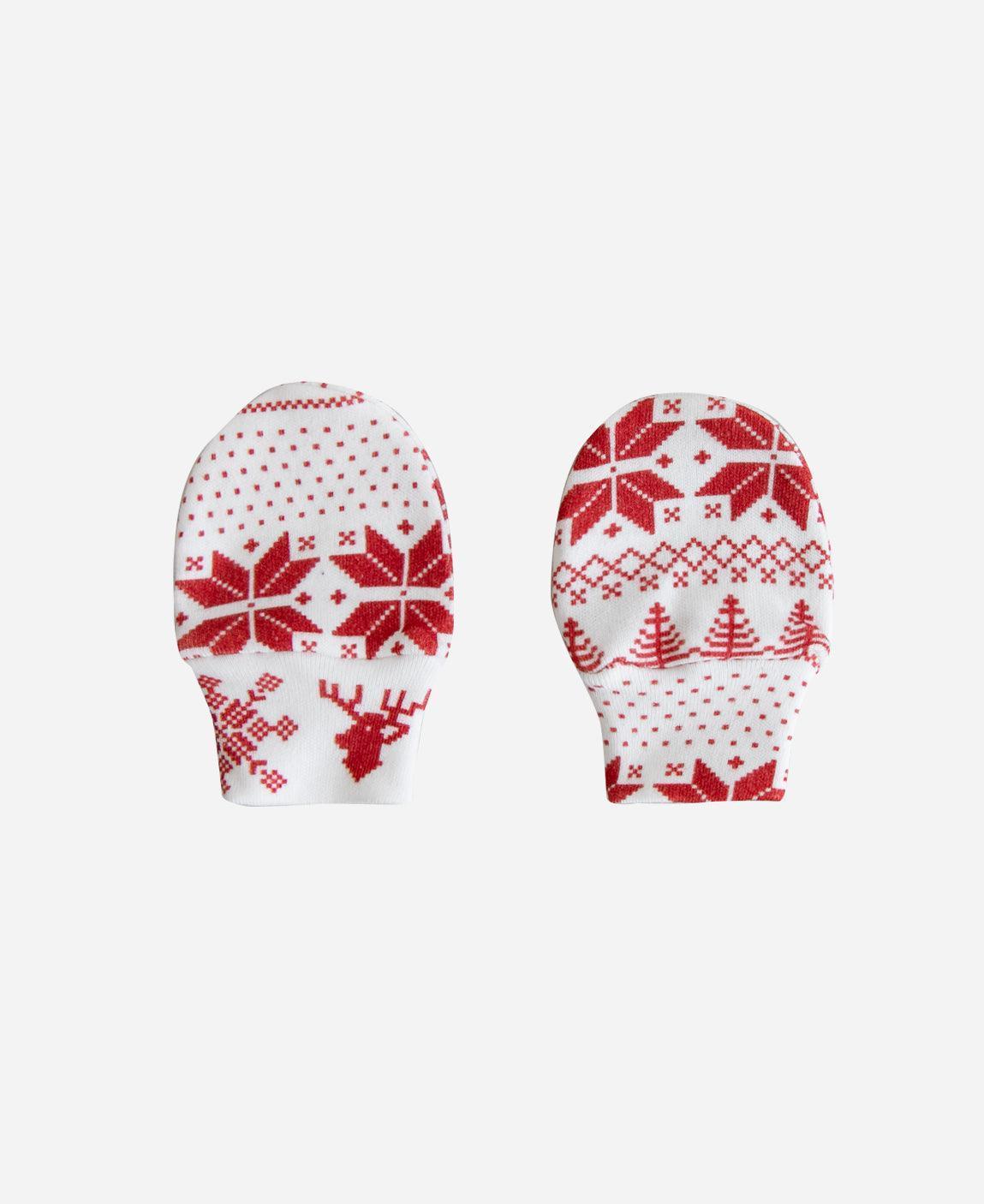 Luvinha Bebê Recém-Nascido Estampada | Xmas Tricot - MiniMalista Baby - 0, b2b, Baby, Christmas, com-desconto-mm10, Meia Estação, Menina, natal, Neutro, Unissex, Xmas -bebê-minimalista-estiloso