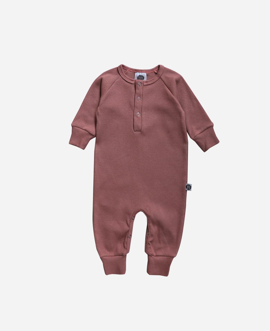 Macacão Bebê Canelado Botões Unissex MiniMalista | Liso Dark Rose - MiniMalista Baby - 0.3, 2macacoespor199, b2b, Baby, black-friday, com-desconto-mm10, Frio, Menina, tab-tam-mac-botões -bebê-minimalista-estiloso