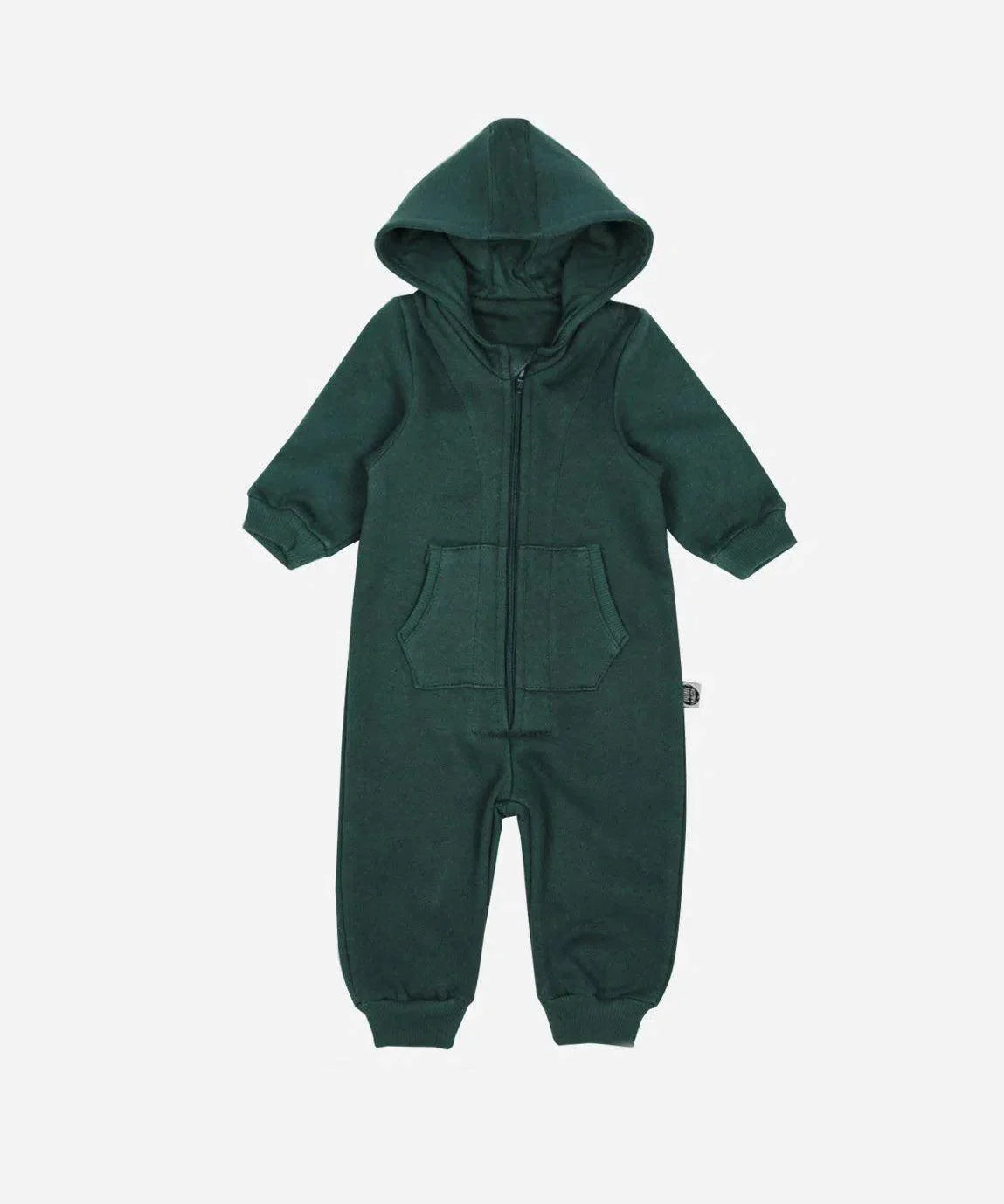 Macacão Bebê Capuz e Ziper Unissex Moletom Peluciado MiniMalista | Liso Deep Green - MiniMalista Baby - 0.5, b2b, Baby, black-friday, Christmas, com-desconto-mm10, Frio, Menino, natal, Xmas -bebê-minimalista-estiloso