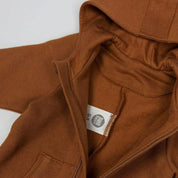 Macacão Bebê Capuz e Ziper Unissex Moletom Peluciado MiniMalista | Liso Ginger - MiniMalista Baby - 0.5, b2b, Baby, black-friday, com-desconto-mm10, Frio, Menino, Neutro, Unissex -bebê-minimalista-estiloso