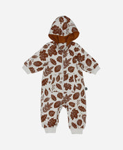 Macacão Bebê Capuz e Ziper Unissex Moletom Peluciado | Fall - MiniMalista Baby - 0.4, b2b, Baby, black-friday, com-desconto-mm10, Frio, Menino, Winter Sale 30% -bebê-minimalista-estiloso
