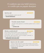 Macacão Bebê Canelado Botões Unissex | Dandelion