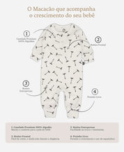 Macacão Bebê Canelado Botões Unissex | Dandelion