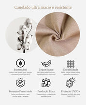 Macacão Bebê Canelado Botões Unissex | Liso Cinnamon