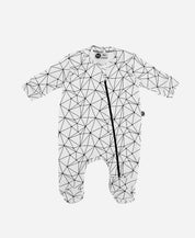 Macacão de Bebê Ziper com opção de Pezinho | Satellite Branco