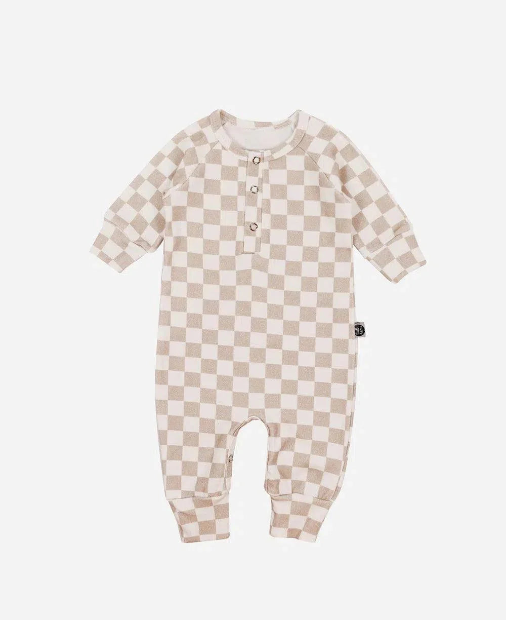 Macacão de Bebê Raglan Botões Unissex | Racer Beige - MiniMalista Baby - 0.3, 2macacoespor199, b2b, Baby, black-friday, com-desconto-mm10, Meia Estação, Menina, Neutro, tab-tam-mac-botões, Unissex -bebê-minimalista-estiloso