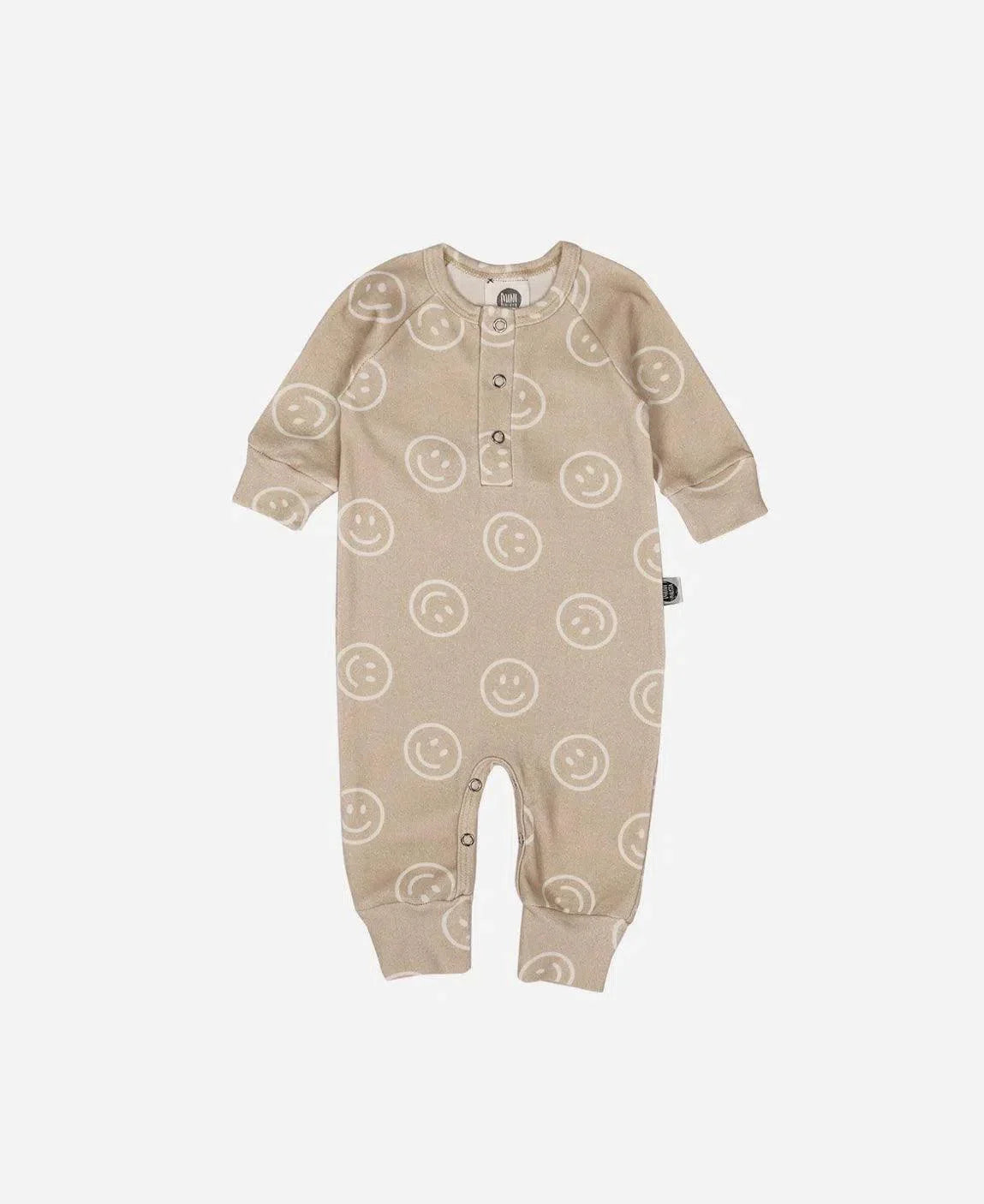 Macacão de Bebê Raglan Botões Unissex | Smiley - MiniMalista Baby - 0.3, 2macacoespor199, b2b, Baby, black-friday, com-desconto-mm10, Meia Estação, Menino, Neutro, tab-tam-mac-botões, Unissex -bebê-minimalista-estiloso
