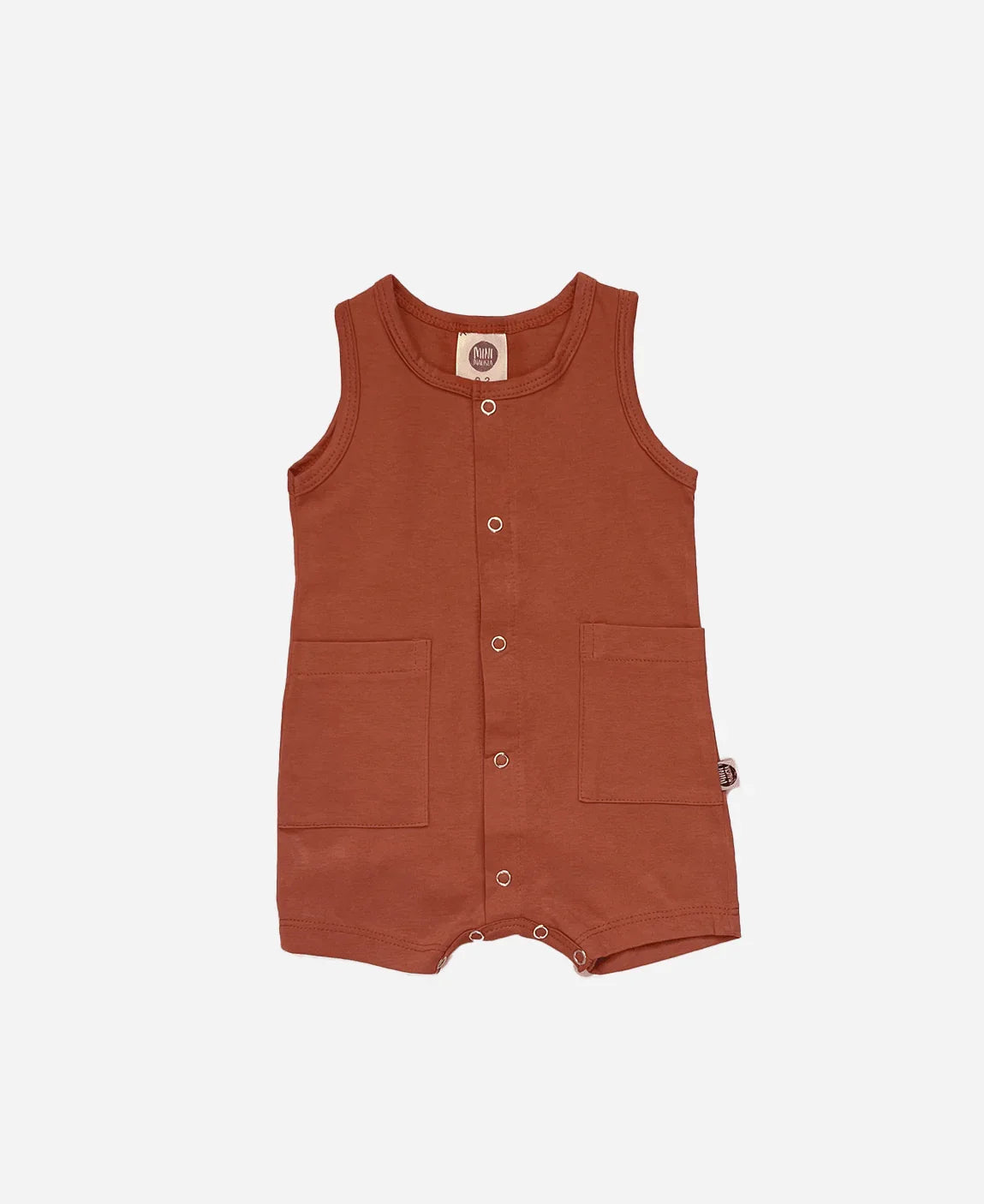 Macaquinho de Verão Botões Regata Unissex Liso Chutney - MiniMalista Baby - 0.3, anonovo, b2b, Baby, black-friday, Calor, com-desconto-mm10, Kids, Menino, Neutro, new, tab-tam-macaquinho-tank-romper, Unissex, Verão -bebê-minimalista-estiloso