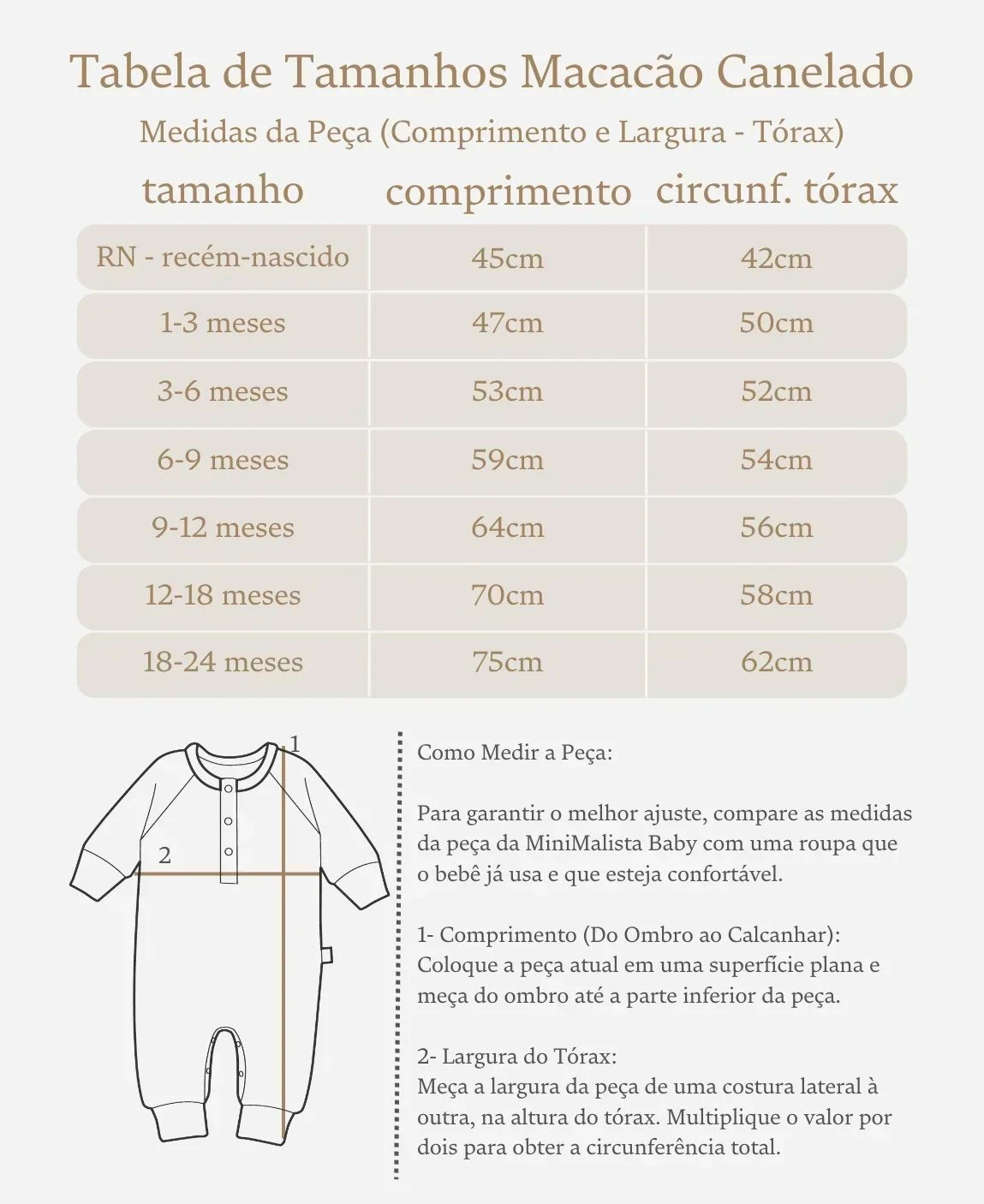 Macacão Bebê Canelado Botões Unissex | Liso Goldie