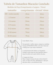 Macacão Bebê Canelado Botões Unissex | Liso Goldie