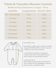 Macacão Bebê Canelado Botões Unissex | Dandelion