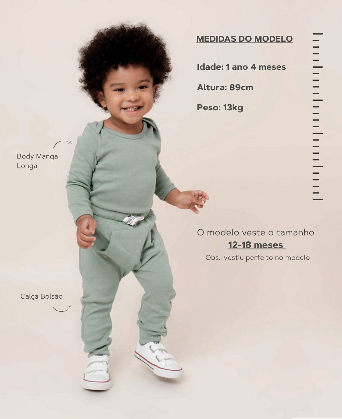 Calça Bolsão Unissex | Liso Verde Eucalipto