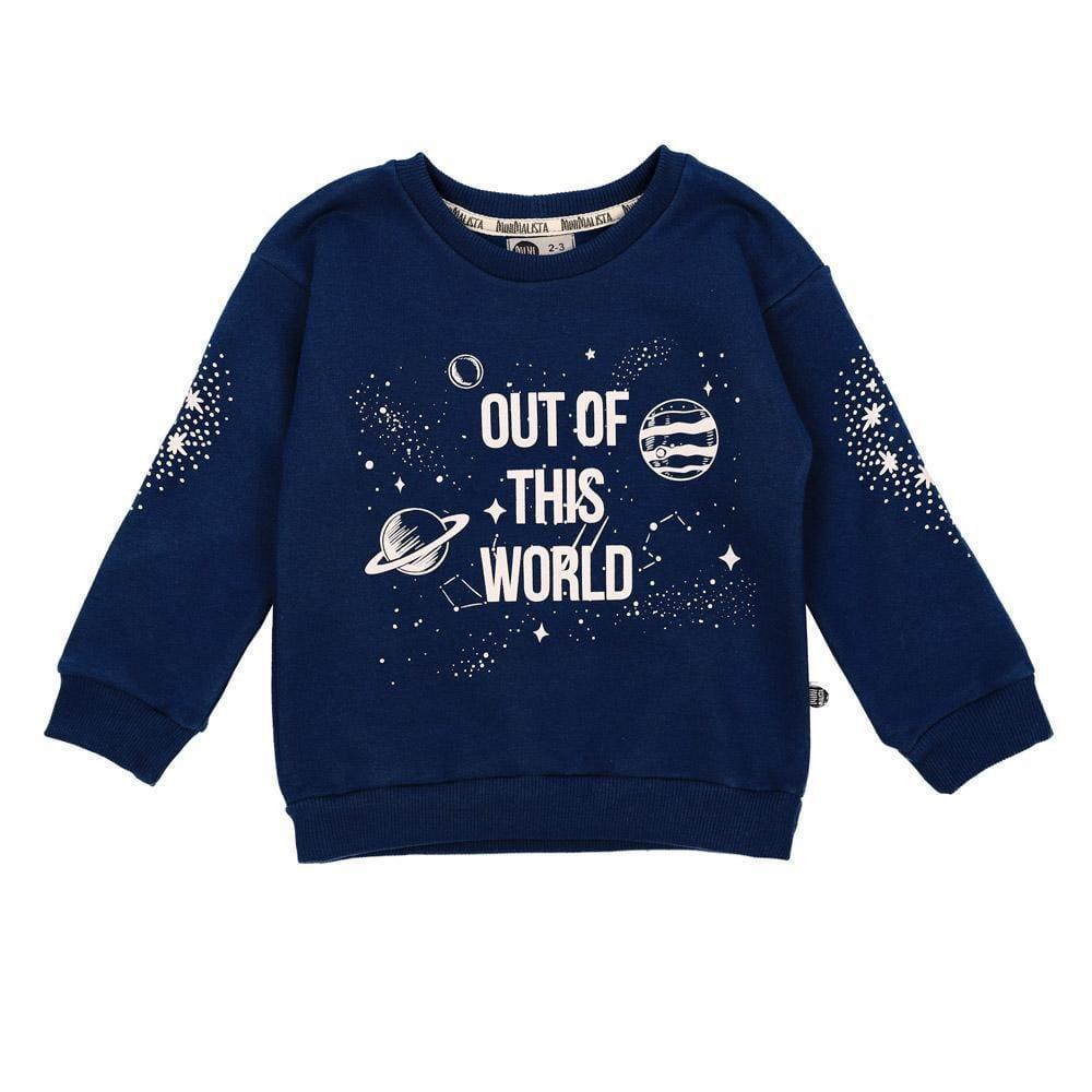 Moletom Peluciado Unissex Out Of This World Fundo Azul Sky - MiniMalista Baby - 0.45, b2b, Baby, black-friday, com-desconto-mm10, Frio, Kids, Menino, SALE-FINAL, tab-tam-moletom-basico, tab-tam-moletom-basico-baby -bebê-minimalista-estiloso