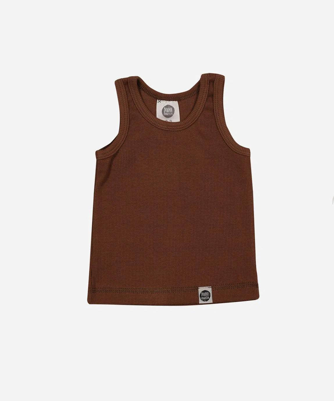 Regata Infantil Unissex Canelada MiniMalista Liso Oak - MiniMalista Baby - b2b, Calor, com-desconto-mm10, Menino, Verão -bebê-minimalista-estiloso