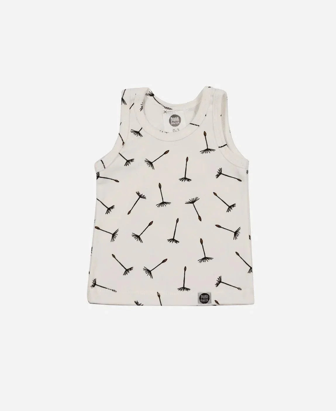Regata Infantil Unissex Malha | Dandelion - MiniMalista Baby - 0.2, 0.3, Ano Novo, b2b, black-friday, Calor, com-desconto-mm10, Menino, Neutro, Reveillon, tab-tam-regata, Unissex, Verão -bebê-minimalista-estiloso