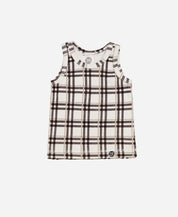 Regata Infantil Unissex Malha | Xadrez Plaid - MiniMalista Baby - 0.25, 0.3, b2b, black-friday, Calor, com-desconto-mm10, Menino, Neutro, tab-tam-regata, Unissex, Verão -bebê-minimalista-estiloso