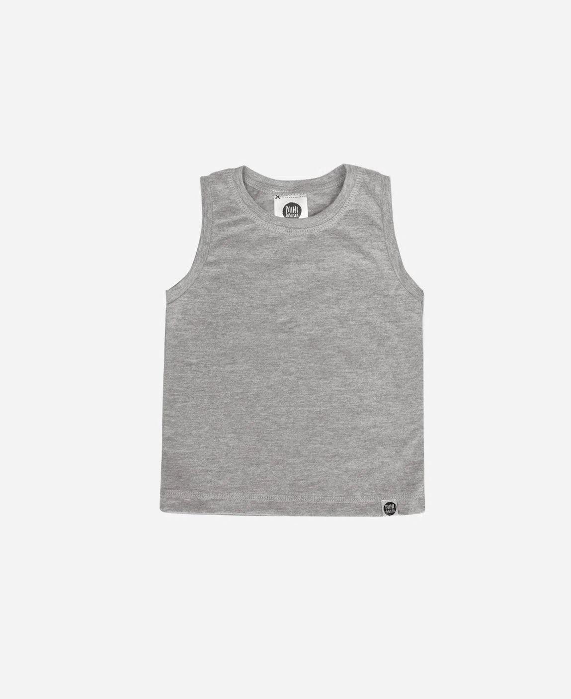 Regata Infantil Unissex MiniMalista Liso Mescla - MiniMalista Baby - b2b, Calor, com-desconto-mm10, Menino, Verão -bebê-minimalista-estiloso