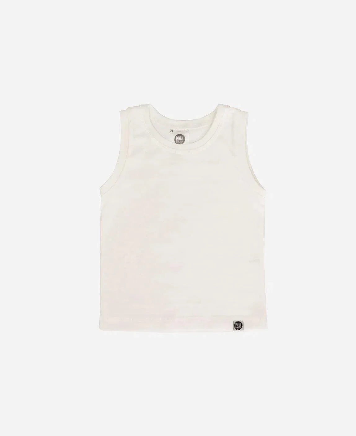 Regata Infantil Unissex MiniMalista | Liso Branco Off - MiniMalista Baby - 0.25, 0.3, Ano Novo, anonovo, b2b, black-friday, Calor, com-desconto-mm10, Menino, Neutro, new, Reveillon, tab-tam-regata, Unissex, Verão -bebê-minimalista-estiloso