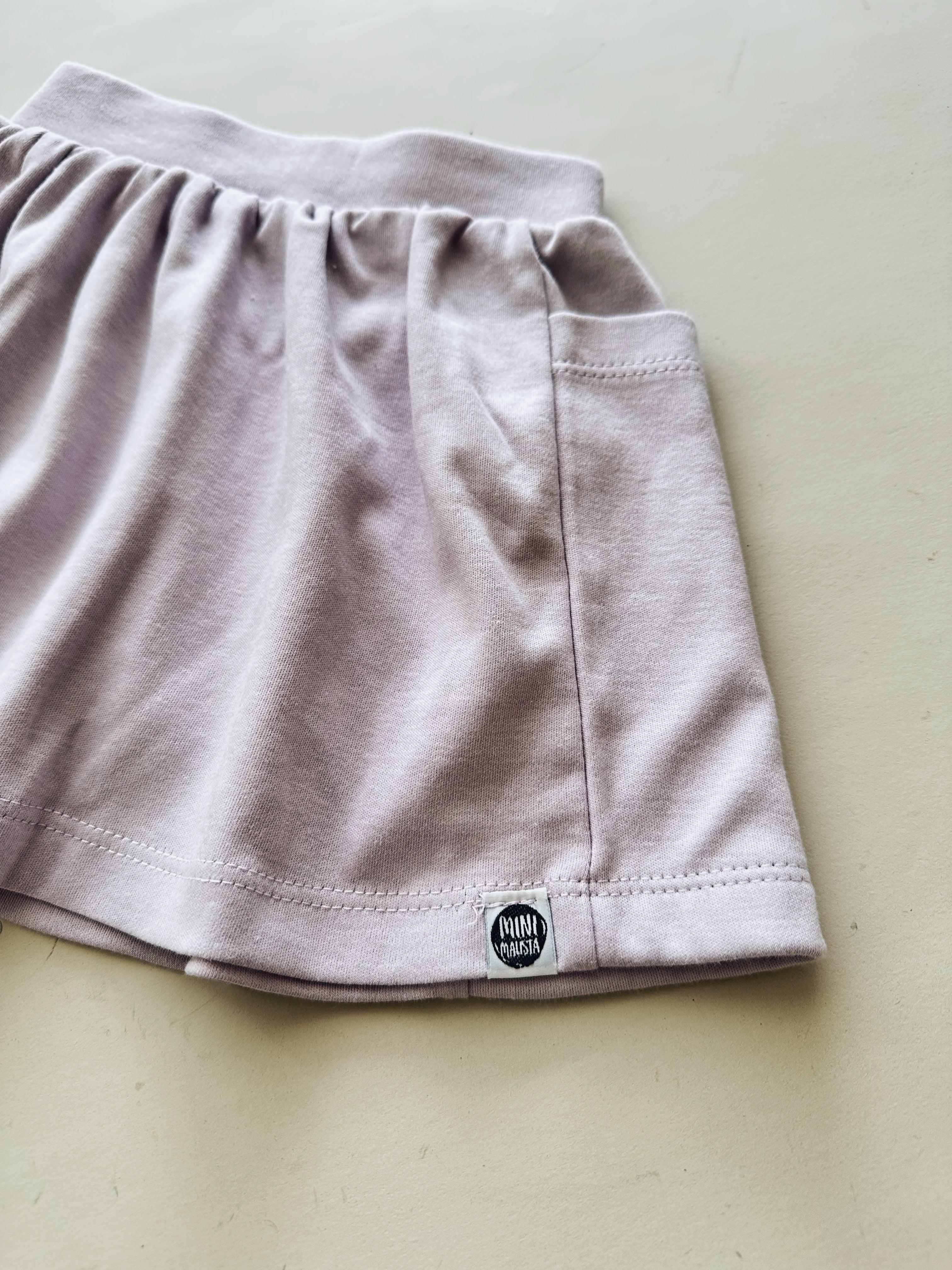 Saia Bolso Infantil | Liso Lilac - MiniMalista Baby - 0.3, b2b, black-friday, Calor, com-desconto-mm10, Kids, Menina, tab-tam-saia-bolso-2, Verão -bebê-minimalista-estiloso