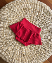 Saia Boomies Infantil Liso Real Red - MiniMalista Baby - 0, 0.3, b2b, black-friday, Calor, Christmas, com-desconto-mm10, Kids, Menina, Natal, tab-medidas-saia-boomies, Verão, Xmas -bebê-minimalista-estiloso