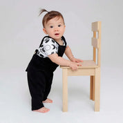 Salopette Infantil Unissex MiniMalista | Liso Preto - MiniMalista Baby - 0.2, 0.3, b2b, black-friday, com-desconto-mm10, Meia Estação, Menino, Neutro, tab-tam-salopette, Unissex -bebê-minimalista-estiloso