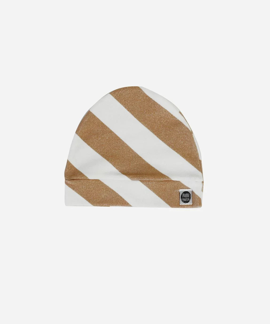Touca de Bebê Unissex | Listras Diagonais Bege - MiniMalista Baby - 0.2, b2b, Baby, black-friday, com-desconto-mm10, Meia Estação, Menino, Neutro, new, tab-tam-touca-bebe, Unissex -bebê-minimalista-estiloso