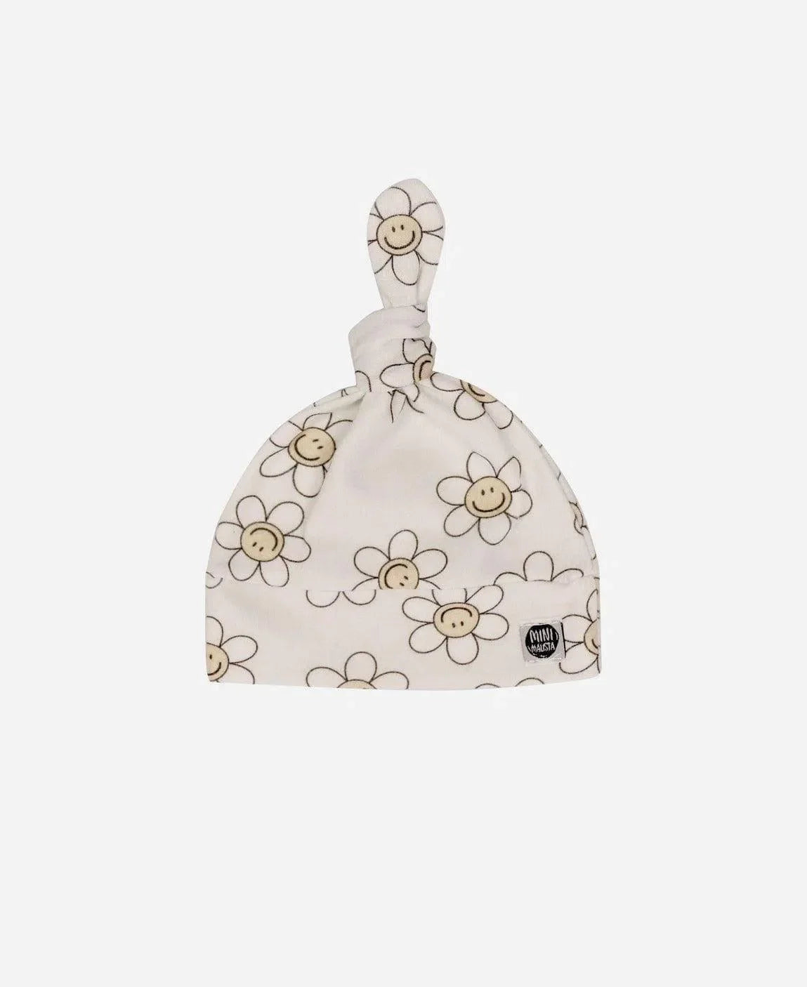 Touca Nó Recém-Nascido Unissex | Flower Power - MiniMalista Baby - 0.3, Ano Novo, b2b, Baby, black-friday, com-desconto-mm10, Meia Estação, Menina, Reveillon, tab-tam-touca-nó -bebê-minimalista-estiloso