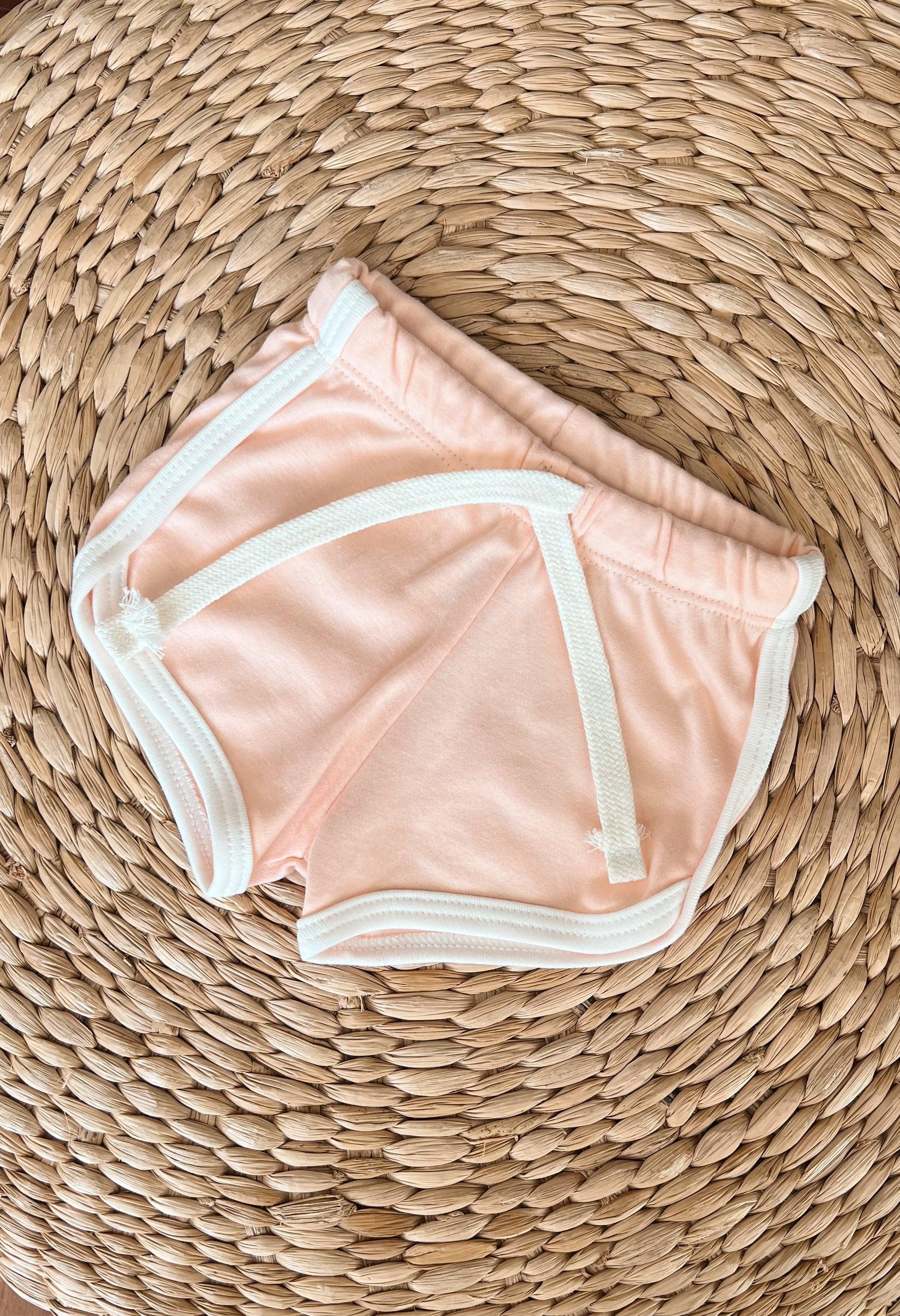 Track Shorts Infantil Unissex MiniMalista | Liso Peachy - MiniMalista Baby - 0.3, b2b, black-friday, Calor, Menina, tab-tam-track-shorts, Verão -bebê-minimalista-estiloso