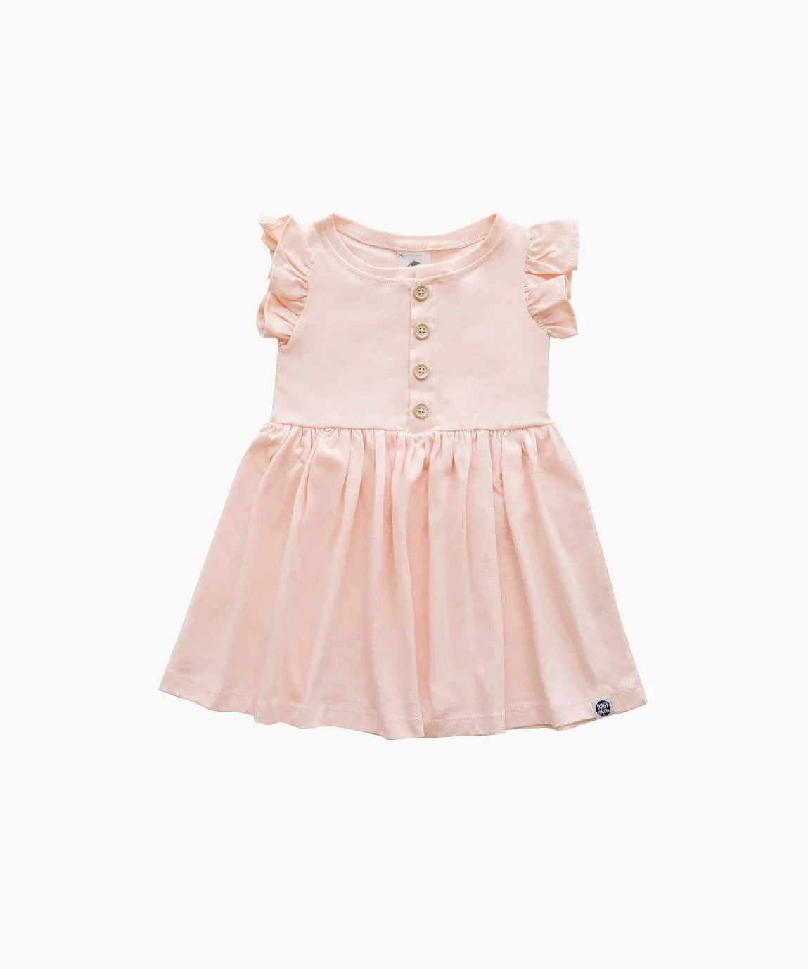 Vestido de Verão Infantil Babado | Liso Peachy - MiniMalista Baby - 0.3, b2b, black-friday, Calor, com-desconto-mm10, Kids, Menina, tab-tam-vestido-babado, tab-tam-vestido-manga-curta, Verão -bebê-minimalista-estiloso