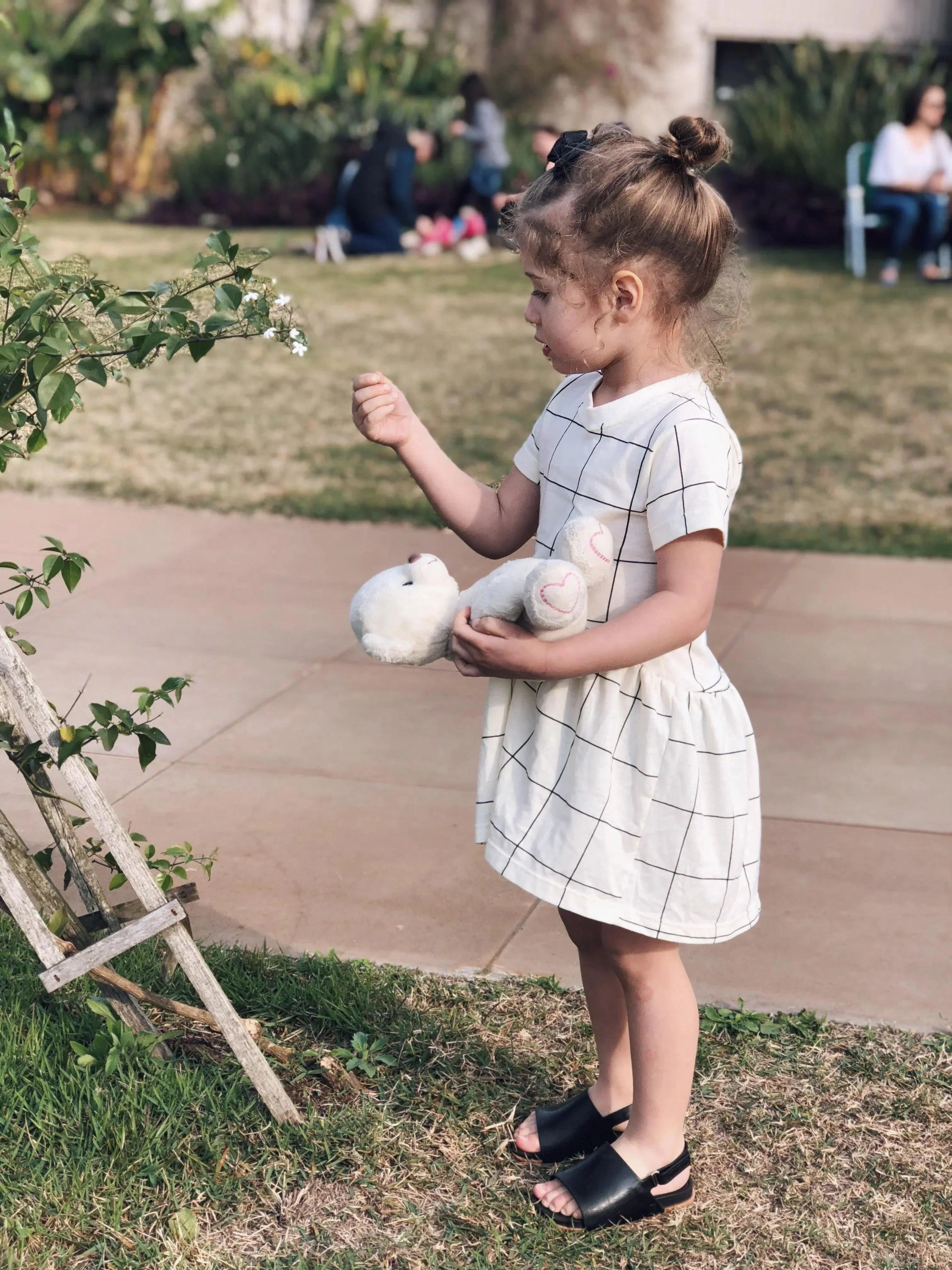 Vestido de Verão Infantil Meia Malha Mullet Manga Curta Grid Creme - MiniMalista Baby - Ano Novo, b2b, Calor, Kids, Menina, outlet, Reveillon, SALE-FINAL, tab-tam-vestido-manga-curta, Verão, últimas-peças -bebê-minimalista-estiloso