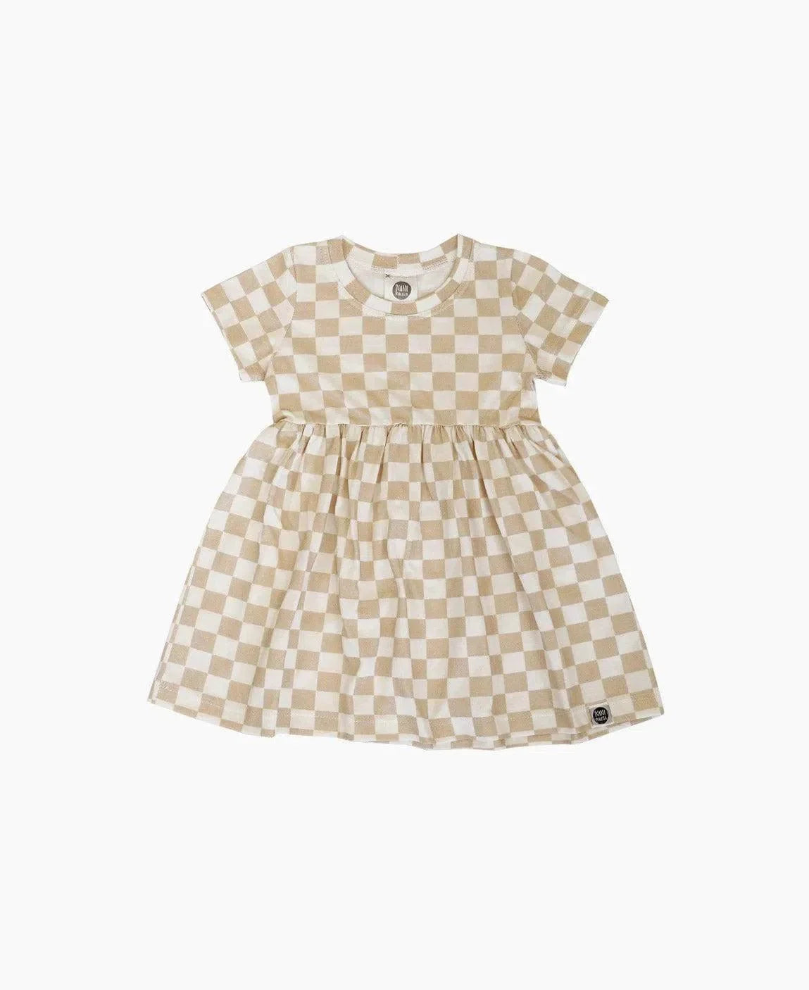 Vestido de Verão Infantil | Racer Beige - MiniMalista Baby - 0.3, b2b, black-friday, Calor, com-desconto-mm10, Kids, Menina, tab-tam-vestido-manga-curta, Verão -bebê-minimalista-estiloso