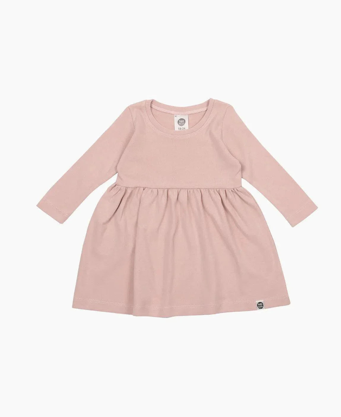 Vestido Infantil Manga Longa MiniMalista | Liso Mystic Rose - MiniMalista Baby - 0.3, 0.4, b2b, black-friday, com-desconto-mm10, Frio, Kids, Menina, tab-tam-vestido-manga-longa, Winter Sale 40% -bebê-minimalista-estiloso