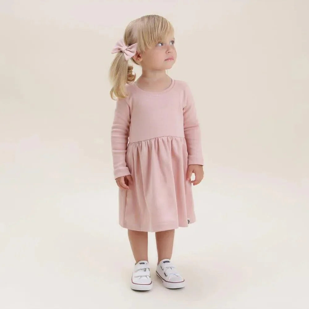 Vestido Infantil Manga Longa MiniMalista | Liso Mystic Rose - MiniMalista Baby - 0.3, 0.4, b2b, black-friday, com-desconto-mm10, Frio, Kids, Menina, tab-tam-vestido-manga-longa, Winter Sale 40% -bebê-minimalista-estiloso