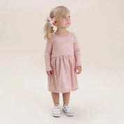 Vestido Infantil Manga Longa MiniMalista | Liso Mystic Rose - MiniMalista Baby - 0.3, 0.4, b2b, black-friday, com-desconto-mm10, Frio, Kids, Menina, tab-tam-vestido-manga-longa, Winter Sale 40% -bebê-minimalista-estiloso
