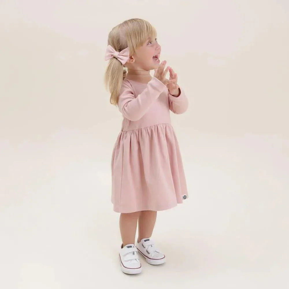 Vestido Infantil Manga Longa MiniMalista | Liso Mystic Rose - MiniMalista Baby - 0.3, 0.4, b2b, black-friday, com-desconto-mm10, Frio, Kids, Menina, tab-tam-vestido-manga-longa, Winter Sale 40% -bebê-minimalista-estiloso