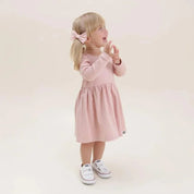 Vestido Infantil Manga Longa MiniMalista | Liso Mystic Rose - MiniMalista Baby - 0.3, 0.4, b2b, black-friday, com-desconto-mm10, Frio, Kids, Menina, tab-tam-vestido-manga-longa, Winter Sale 40% -bebê-minimalista-estiloso