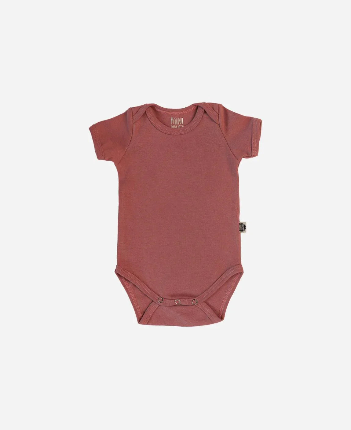 Body de Bebê Manga Curta Unissex MiniMalista | Liso Dark Rose - MiniMalista Baby - 0.2, b2b, Baby, black-friday, com-desconto-mm10, Meia Estação, Menina, tab-tam-body-curto -bebê-minimalista-estiloso