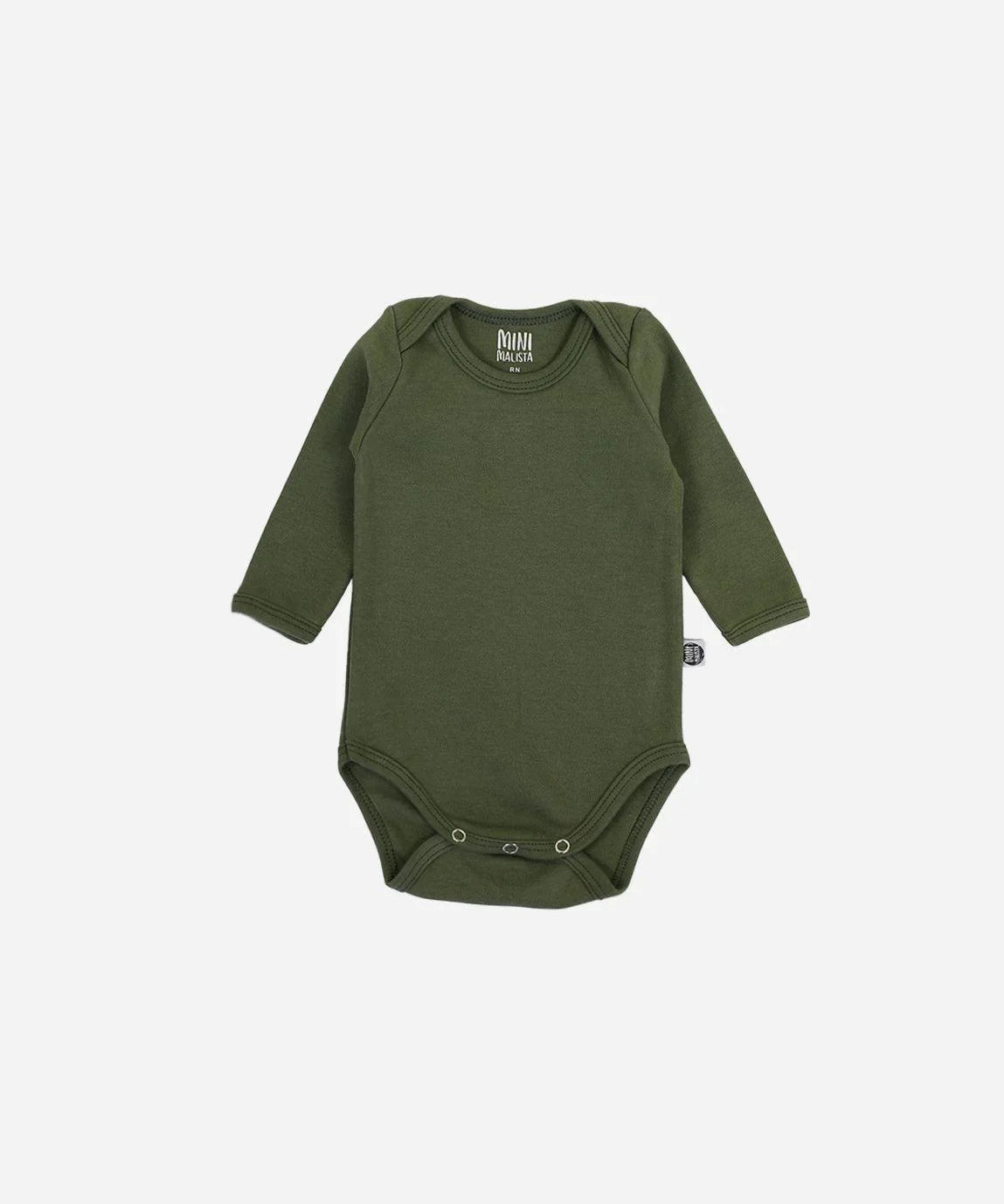 Body de Bebê Manga Longa Unissex MiniMalista | Liso Jungle Green - MiniMalista Baby - 0.3, b2b, Baby, black-friday, Christmas, com-desconto-mm10, Frio, Menino, Natal, tab-tam-body-manga-longa, Xmas -bebê-minimalista-estiloso
