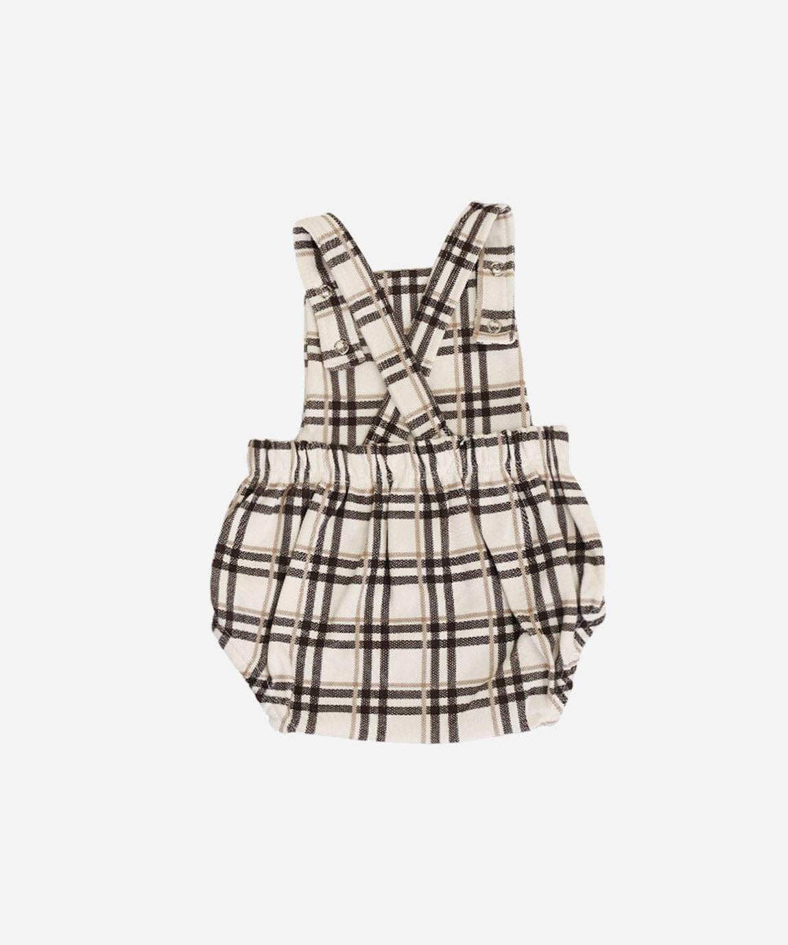 Jardineira de Bebê Unissex | Xadrez Plaid - MiniMalista Baby - 0.25, 0.3, b2b, Baby, black-friday, Calor, com-desconto-mm10, Menino, Neutro, tab-tam-jardineiras, Unissex, Verão -bebê-minimalista-estiloso